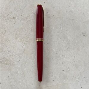 Montblanc Elegant Red Pen with Gold Accents